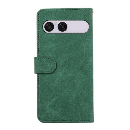 For Sony Xperia 10 VIII / 10 VII ABEEL Color Block Magnetic RFID Leather Phone Case - Green-Black - EDA009292602D