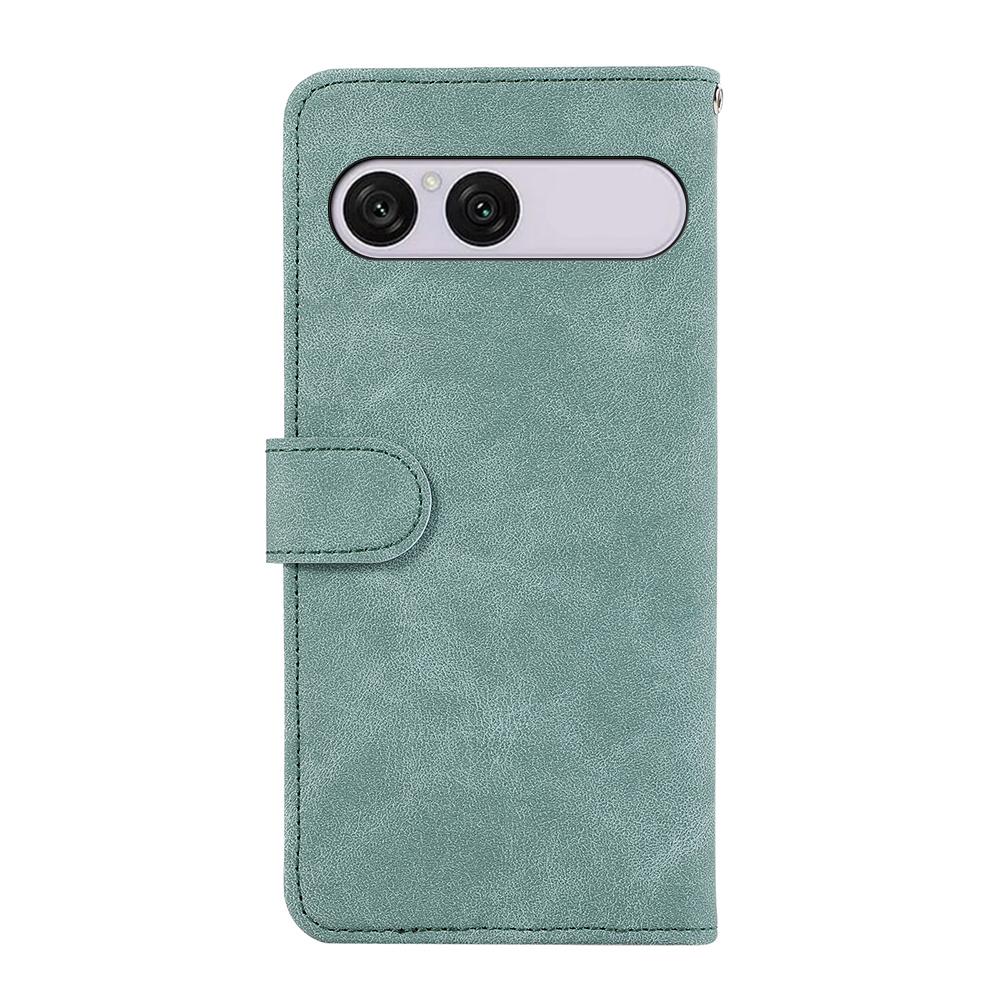 For Sony Xperia 10 VIII / 10 VII ABEEL Color Block Magnetic RFID Leather Phone Case - Cyan-Pink - EDA009292602E