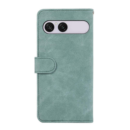 For Sony Xperia 10 VIII / 10 VII ABEEL Color Block Magnetic RFID Leather Phone Case - Cyan-Pink - EDA009292602E