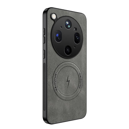 For OPPO Find X9 Ultra WANLONFENG SD Series Nappa Texture Magnetic Phone Case(Grey)