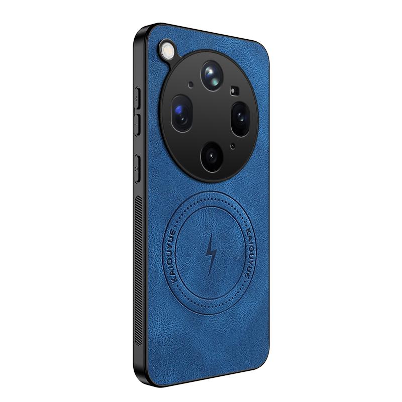 For OPPO Find X9 Ultra WANLONFENG SD Series Nappa Texture Magnetic Phone Case(Blue)