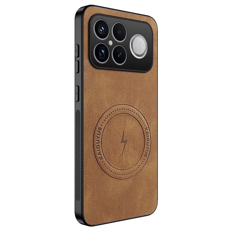 For Redmi K90 Pro Max 5G / Poco F8 Ultra WANLONFENG SD Series Nappa Texture Magnetic Phone Case(Brown)