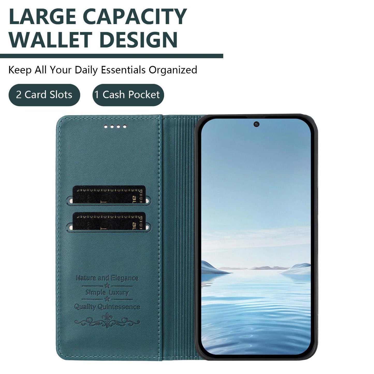 For Xiaomi Poco F8 Ultra 5G / Redmi K90 Pro Max Peony Embossed Magnetic RFID Vegan Leather Phone Case(Peacock Green)