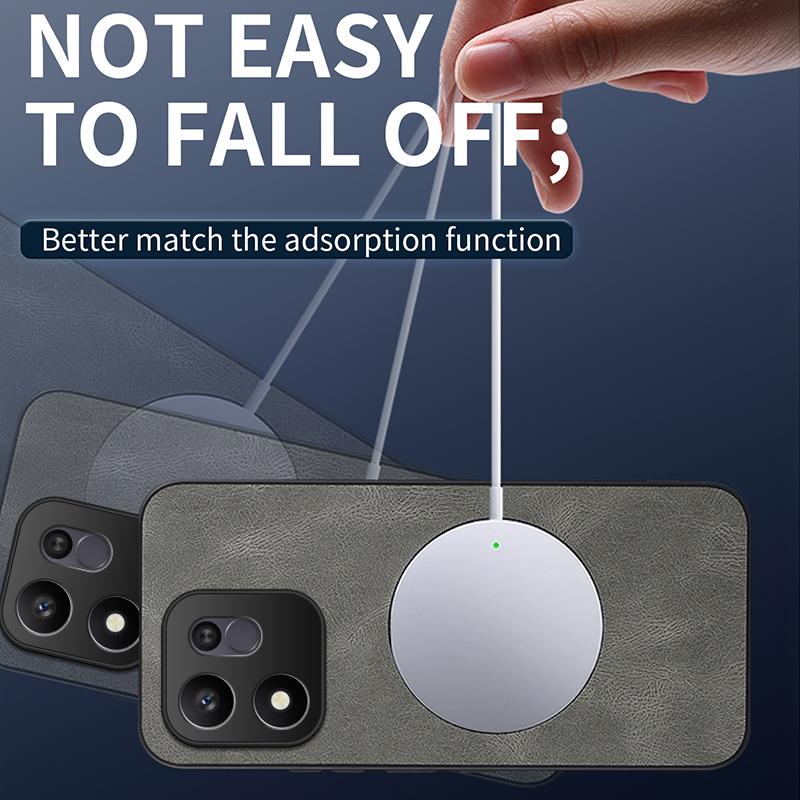 For Honor 600 Smart 5G WANLONFENG Nappa Texture Magnetic Phone Case with 2pcs Screen Films(Blue)