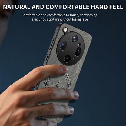 For OPPO Find X9 Ultra WANLONFENG Nappa Texture Magnetic Phone Case with 2pcs Screen Films(Blue)