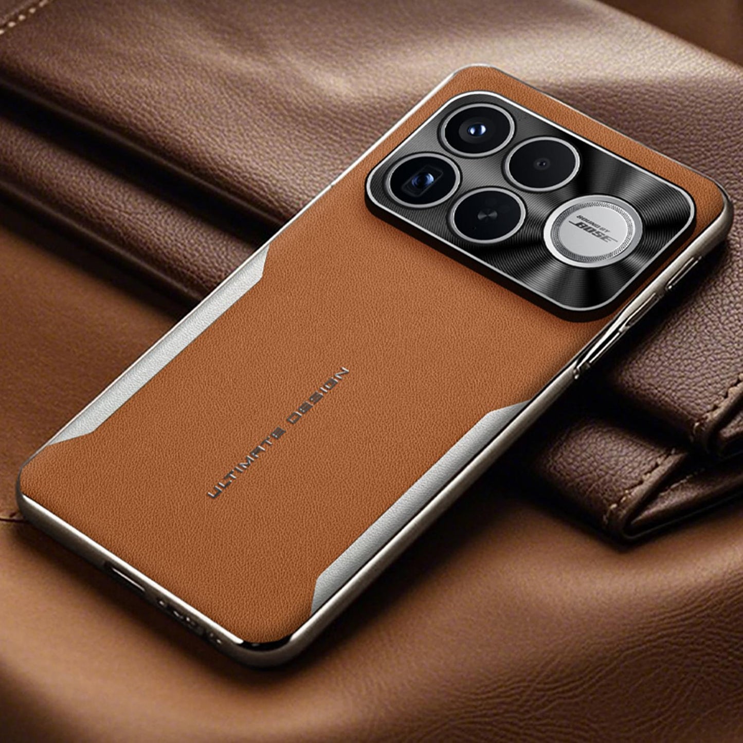 For Redmi K90 Pro Max Electroplated Frame Sheepskin Texture Morandi Color Shockproof Phone Case(Black)