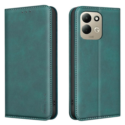 For Redmi 17 5G / 4G Global 170mm BINFEN COLOR Calfskin Texture Magnetic RFID Vegan Leather Phone Case(Green)