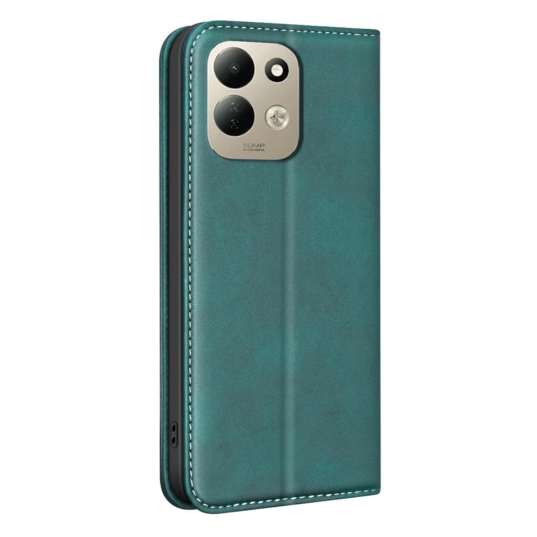 For Redmi 17 5G / 4G Global 170mm BINFEN COLOR Calfskin Texture Magnetic RFID Vegan Leather Phone Case(Green)