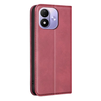 For Redmi Note 17 4G Global 171mm BINFEN COLOR Calfskin Texture Magnetic RFID Vegan Leather Phone Case(Red)