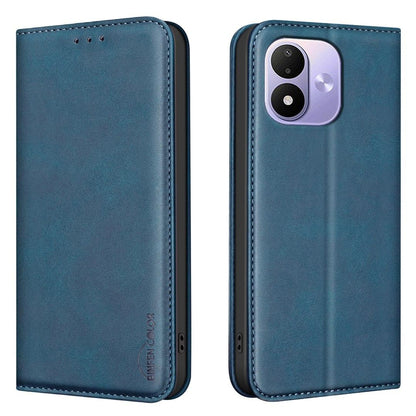 For Redmi Note 17 4G Global 171mm BINFEN COLOR Calfskin Texture Magnetic RFID Vegan Leather Phone Case(Blue)