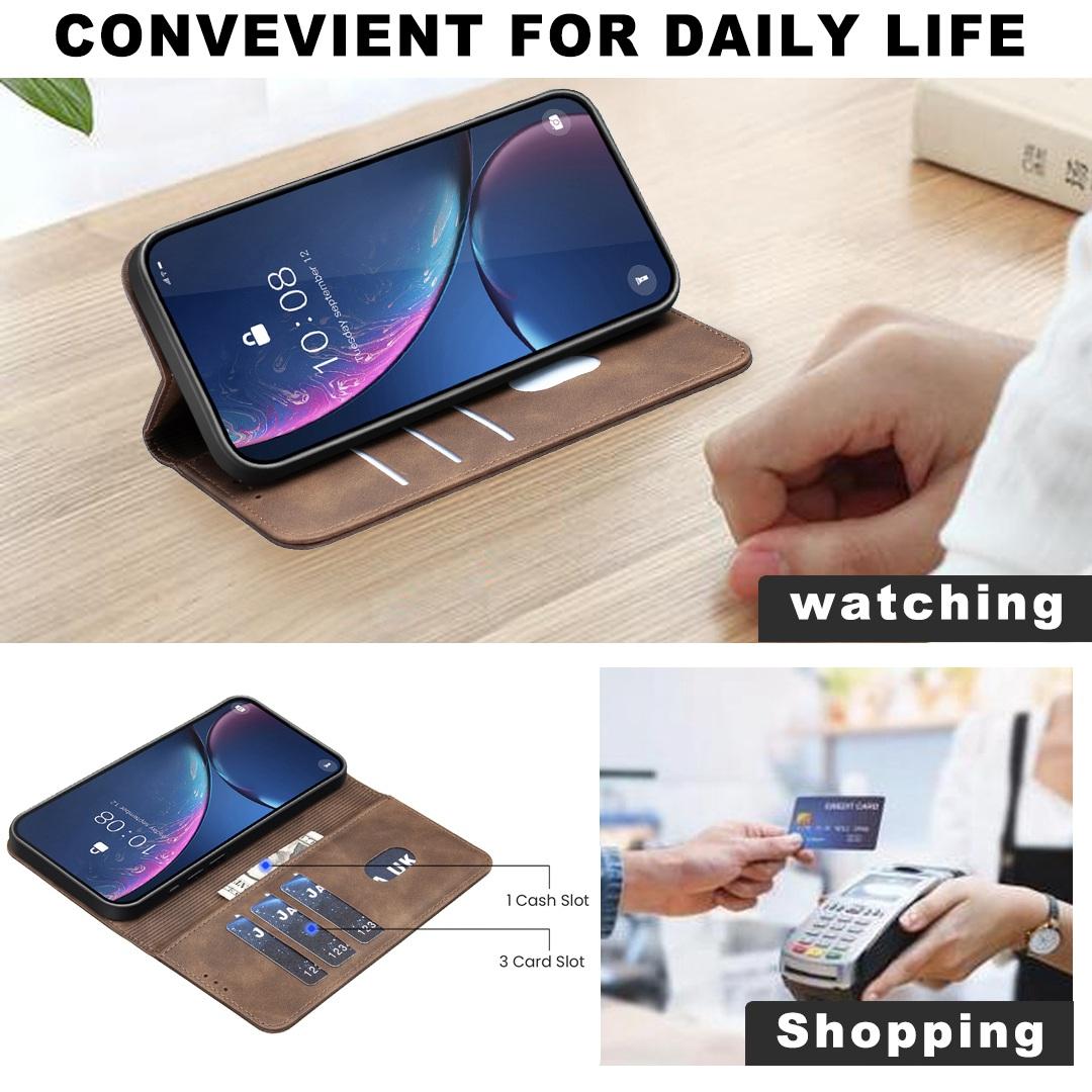 For Redmi Note 17 4G Global 171mm BINFEN COLOR Calfskin Texture Magnetic RFID Vegan Leather Phone Case(Brown)