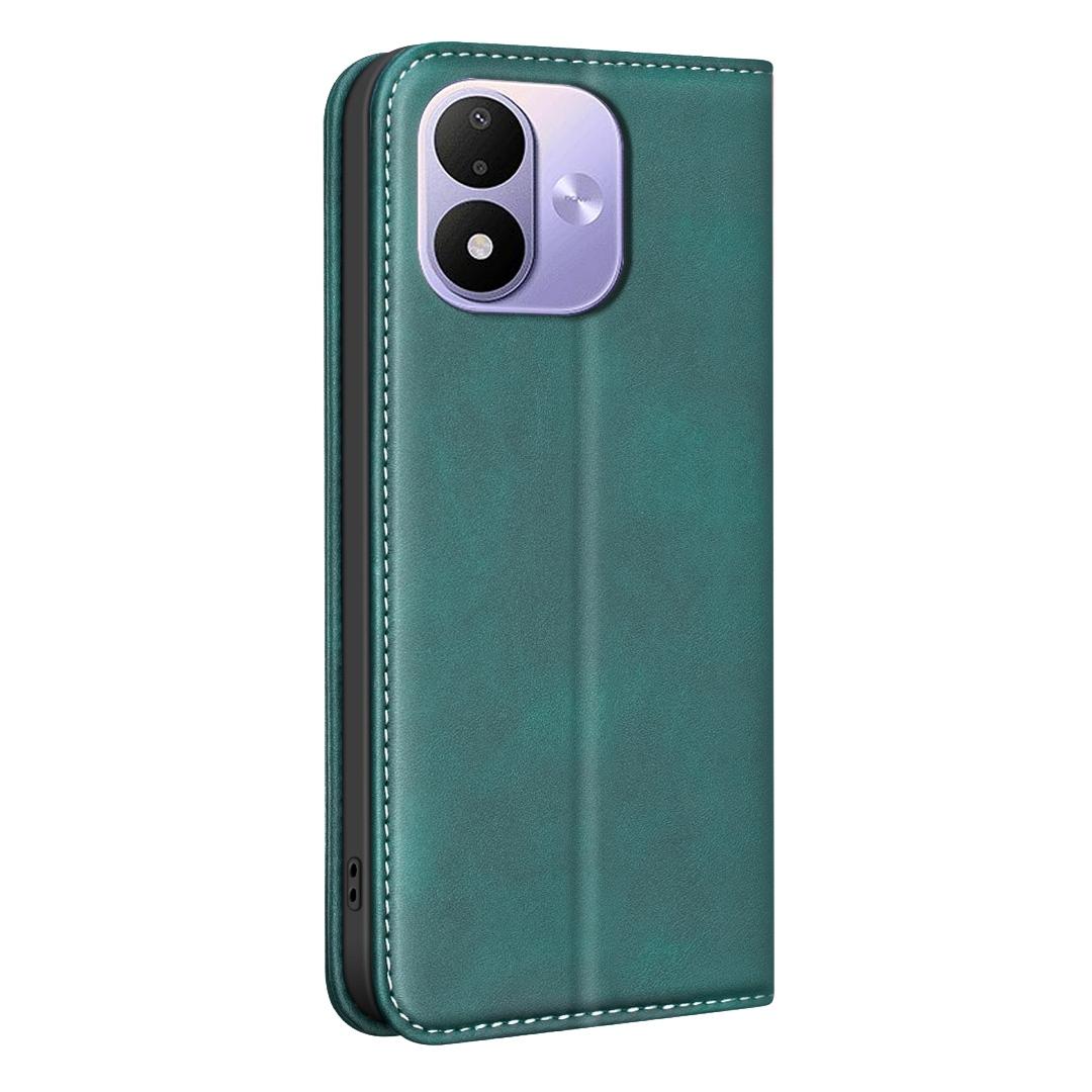 For Redmi Note 17 Pro 5G Global 163mm BINFEN COLOR Calfskin Texture Magnetic RFID Vegan Leather Phone Case(Green)