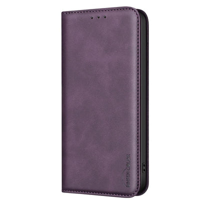 For Redmi Note 17 Pro 5G Global 163mm BINFEN COLOR Calfskin Texture Magnetic RFID Vegan Leather Phone Case(Purple)