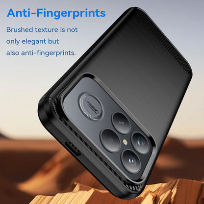 For Redmi K90 Pro Max / Poco F8 Ultra WANLONFENG Brushed Texture Shockproof TPU Phone Case with Screen Film(Black)