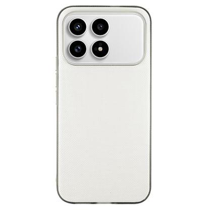 For Redmi K90 Matte Grid Texture Vegan Leather Phone Case(White)