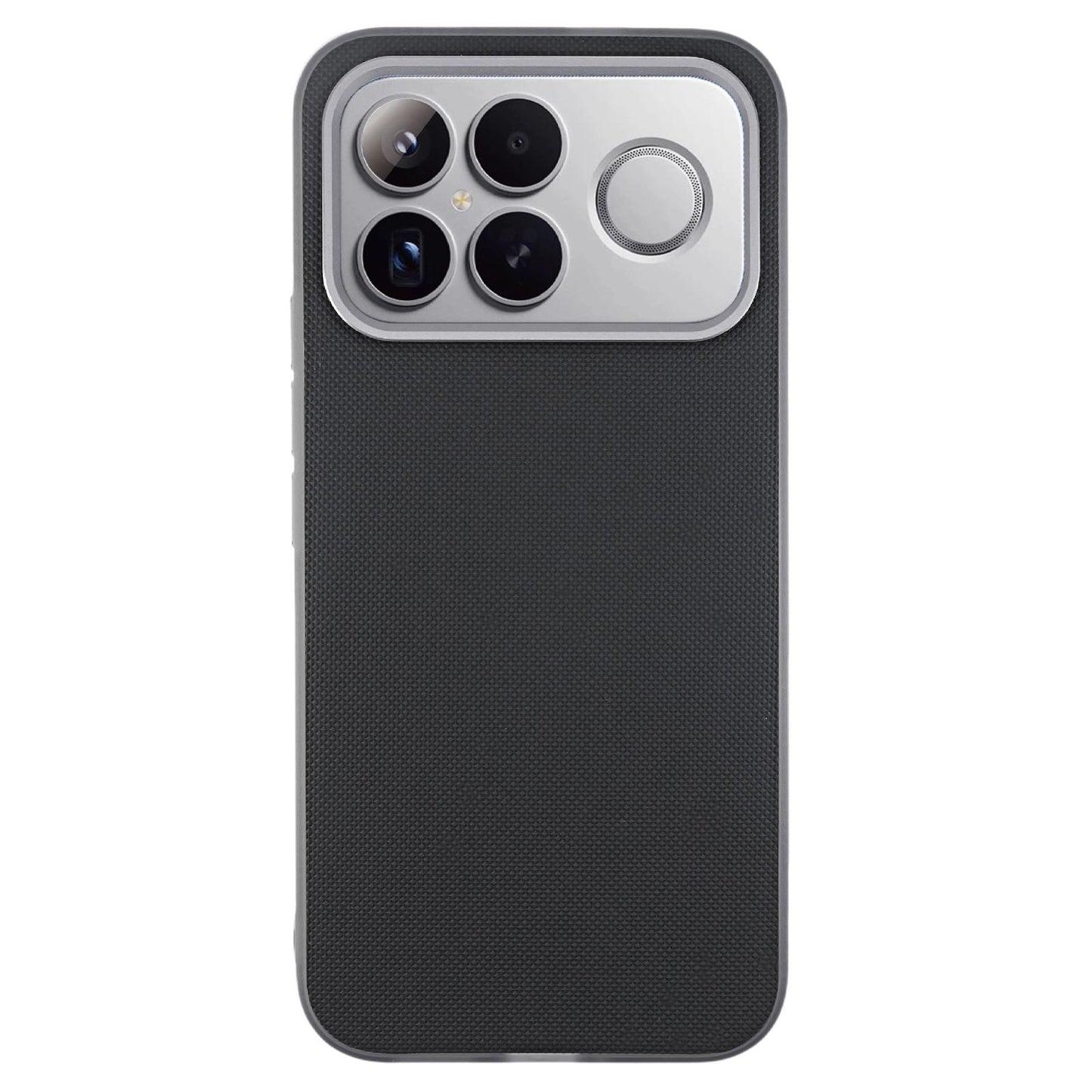 For Redmi K90 Max Matte Grid Texture Vegan Leather Phone Case(Black)
