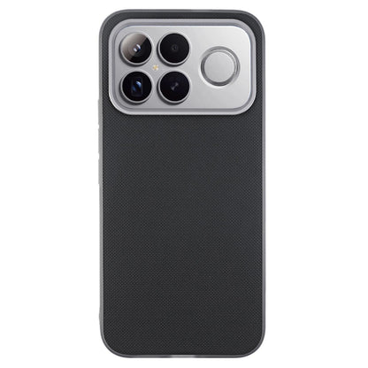 For Redmi K90 Max Matte Grid Texture Vegan Leather Phone Case(Black)