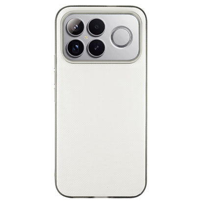 For Redmi K90 Max Matte Grid Texture Vegan Leather Phone Case(White)