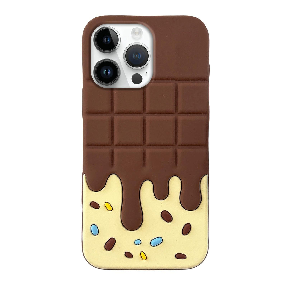 For iPhone 12 Pro Max Candy Chocolate Silicone Phone Case - Yellow Brown - EDA009355219A