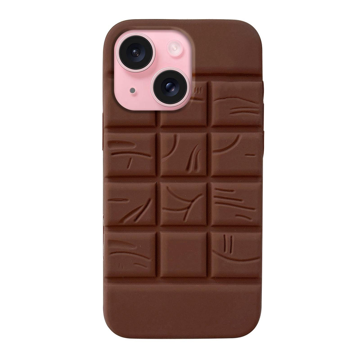 For iPhone 15 Plus Melted Chocolate Silicone Phone Case - Brown - EDA009355317A