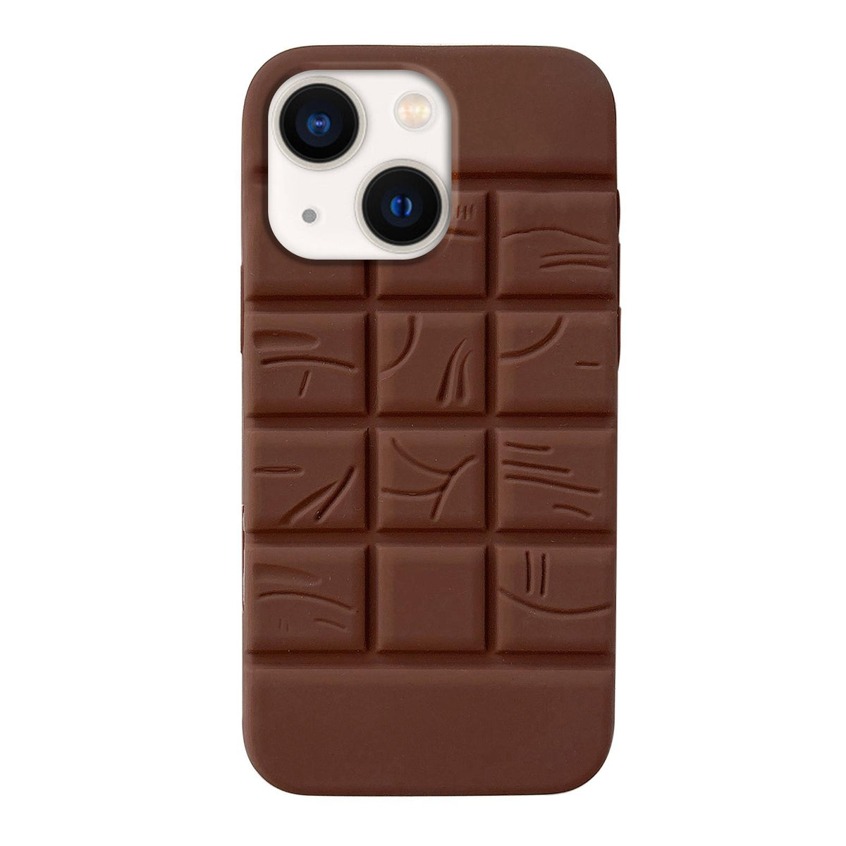 For iPhone 14 Plus Melted Chocolate Silicone Phone Case - Brown - EDA009355318A