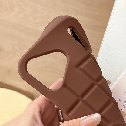 For iPhone 12 Pro Max Melted Chocolate Silicone Phone Case - Brown - EDA009355319A