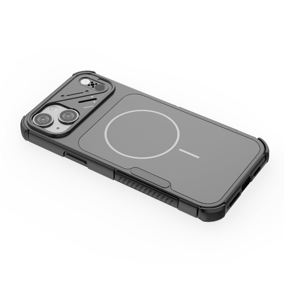 For iPhone 14 Plus Heat Dissipation Air Shockproof TPU + PC Magsafe Phone Case - Blue - EDA009356513C