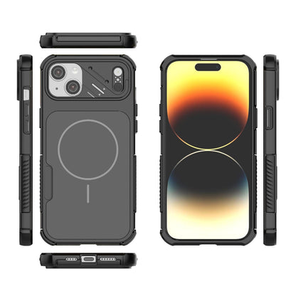 For iPhone 15 Plus Heat Dissipation Air Shockproof TPU + PC Magsafe Phone Case - Black - EDA009356514A