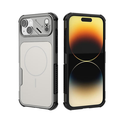 For iPhone 15 Plus Heat Dissipation Air Shockproof TPU + PC Magsafe Phone Case - Gray - EDA009356514B