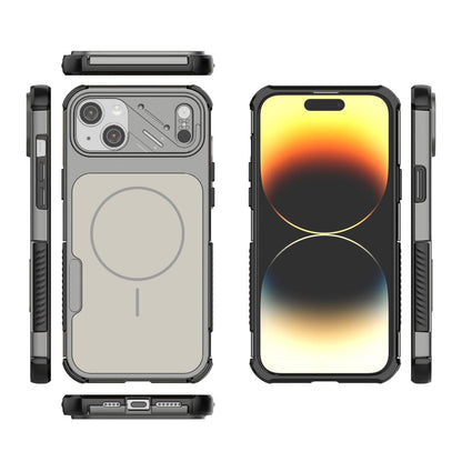 For iPhone 15 Plus Heat Dissipation Air Shockproof TPU + PC Magsafe Phone Case - Gray - EDA009356514B