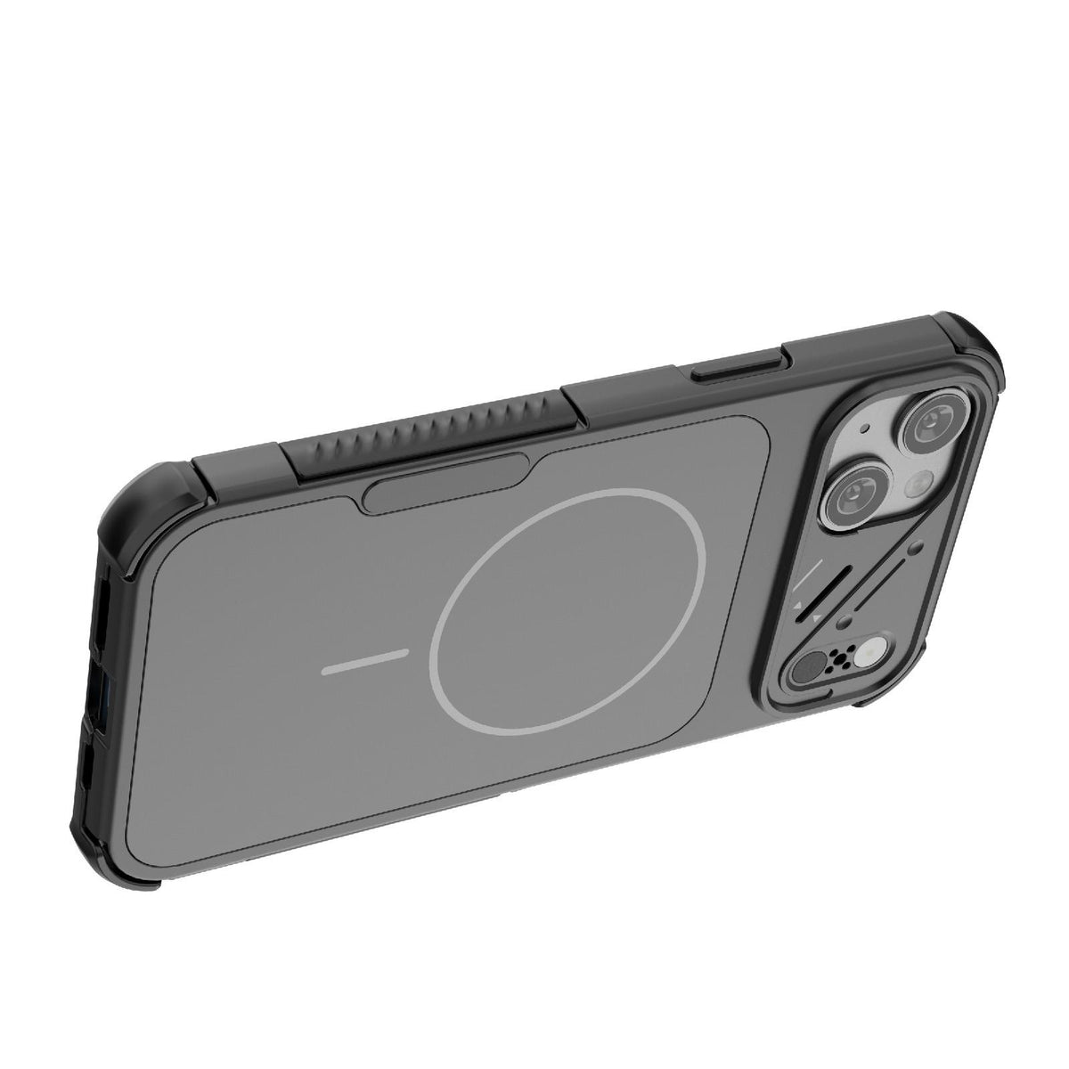 For iPhone 15 Plus Heat Dissipation Air Shockproof TPU + PC Magsafe Phone Case - Gray - EDA009356514B