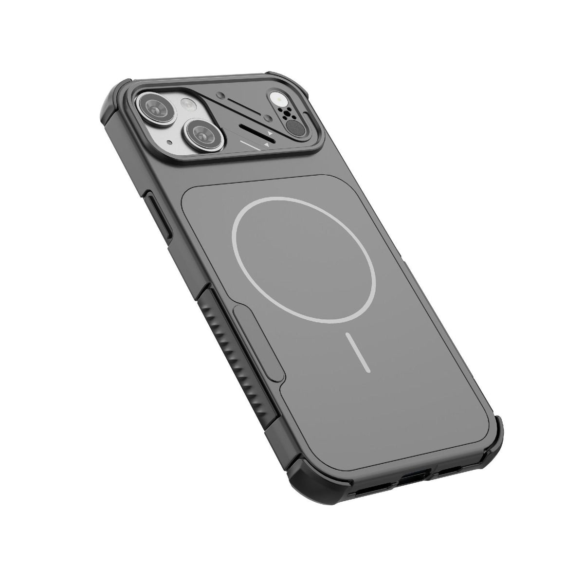 For iPhone 15 Plus Heat Dissipation Air Shockproof TPU + PC Magsafe Phone Case - Gray - EDA009356514B