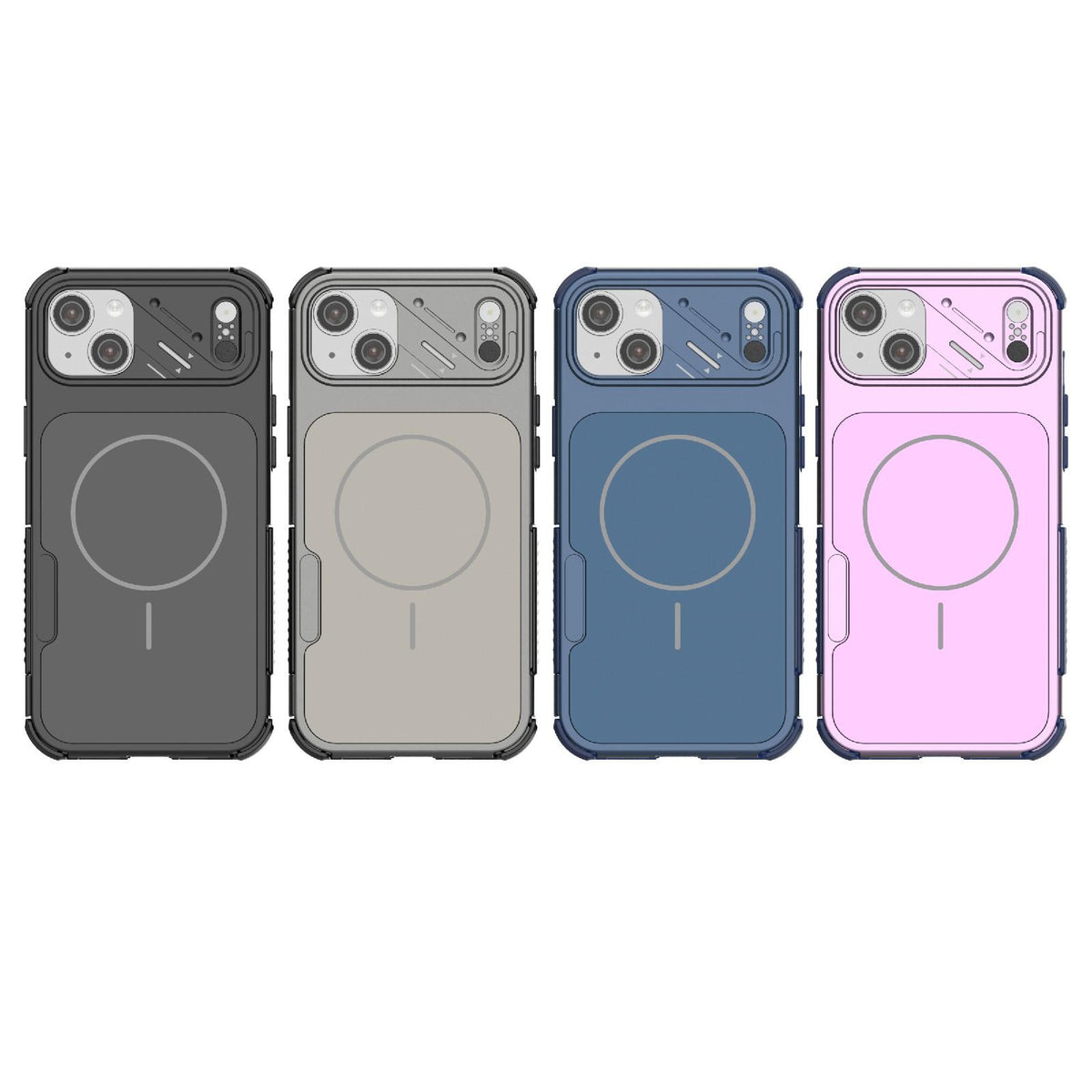 For iPhone 15 Plus Heat Dissipation Air Shockproof TPU + PC Magsafe Phone Case - Blue - EDA009356514C