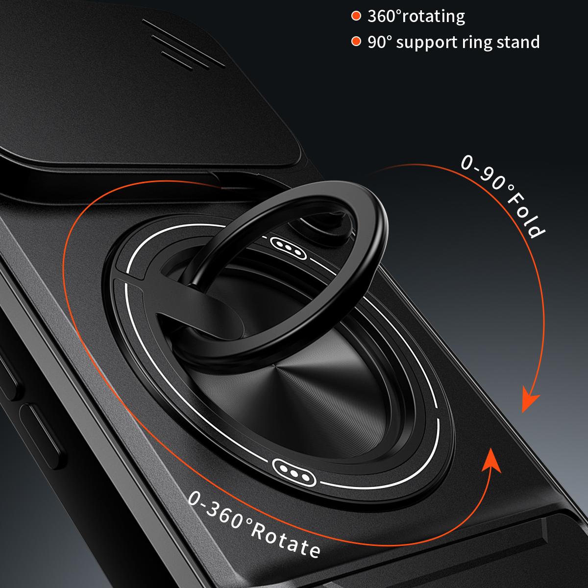 For Google Pixel 7 5G Lens Sliding Window Multifunctional Magnetic Shockproof Phone Case - Titanium Gray - EDA009380005D