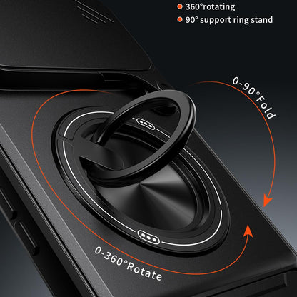 For Google Pixel 7 Pro 5G Lens Sliding Window Multifunctional Magnetic Shockproof Phone Case - Red - EDA009380006C