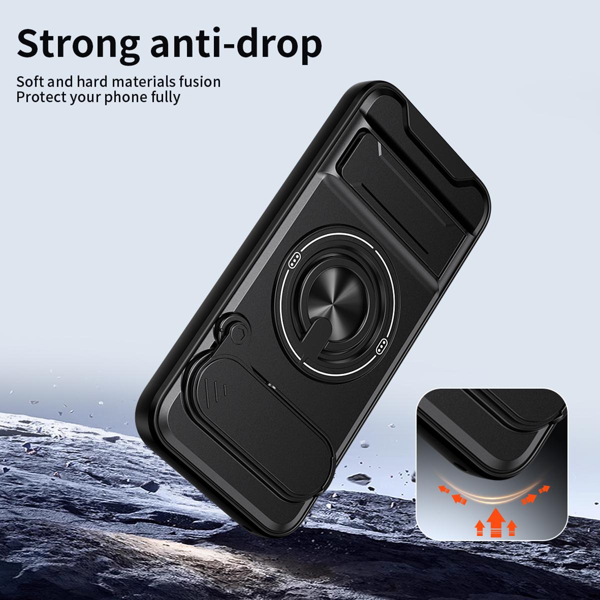 For Google Pixel 9 Lens Sliding Window Multifunctional Magnetic Shockproof Phone Case - Royal Blue - EDA009380012A