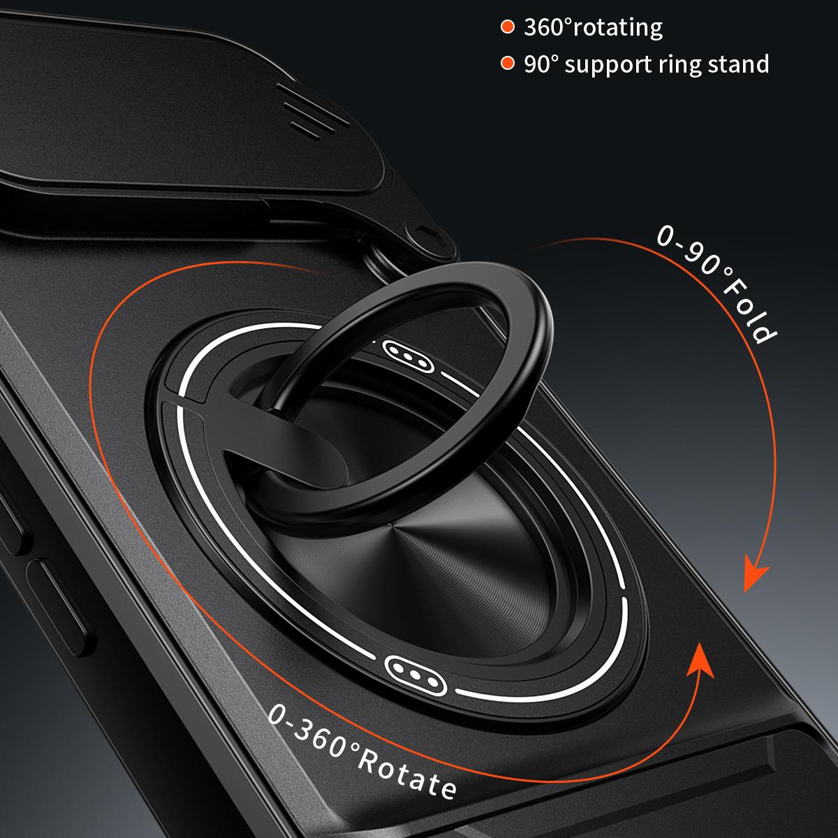 For Google Pixel 9 Lens Sliding Window Multifunctional Magnetic Shockproof Phone Case - Titanium Gray - EDA009380012D