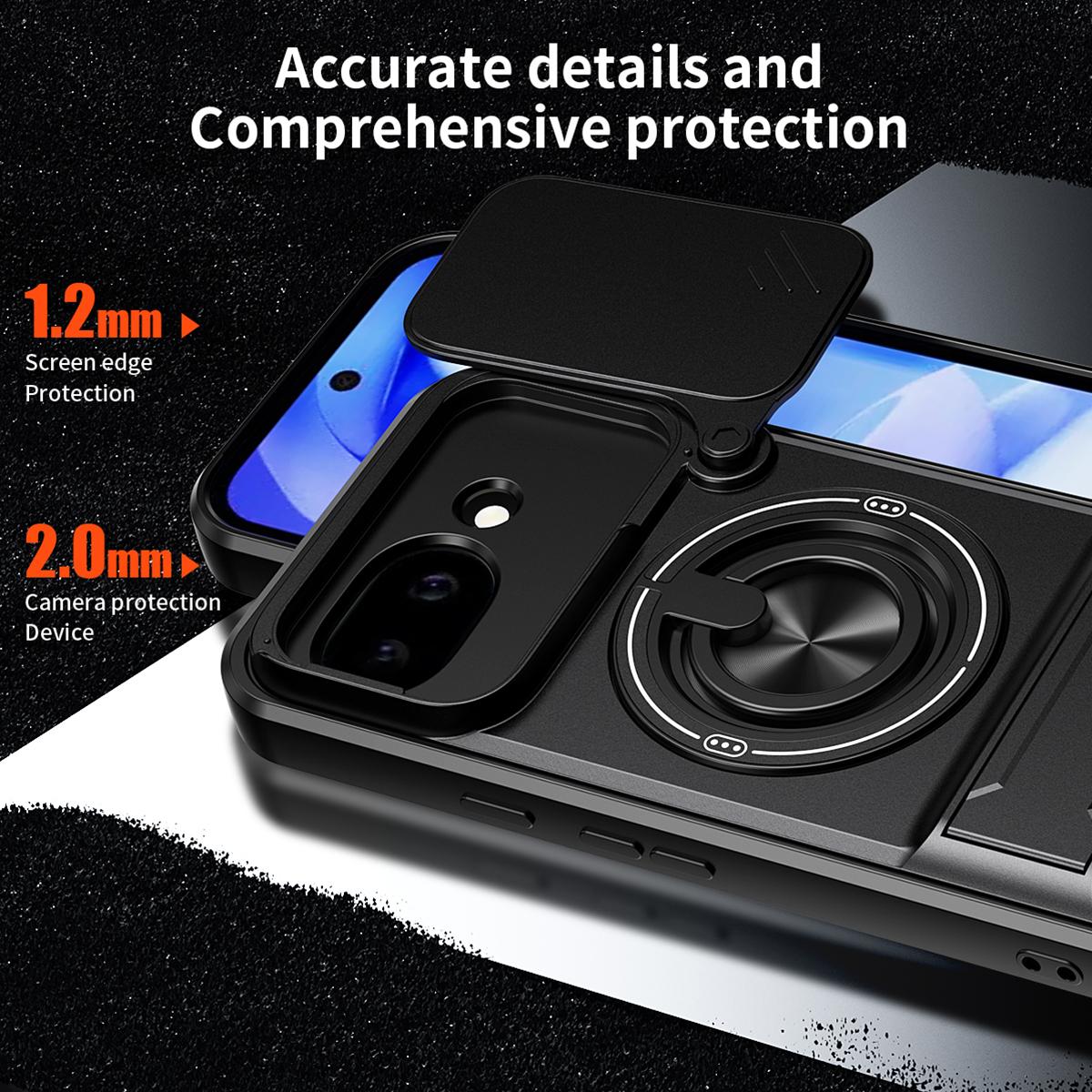 For Google Pixel 10a Lens Sliding Window Multifunctional Magnetic Shockproof Phone Case - Royal Blue - EDA009380014A