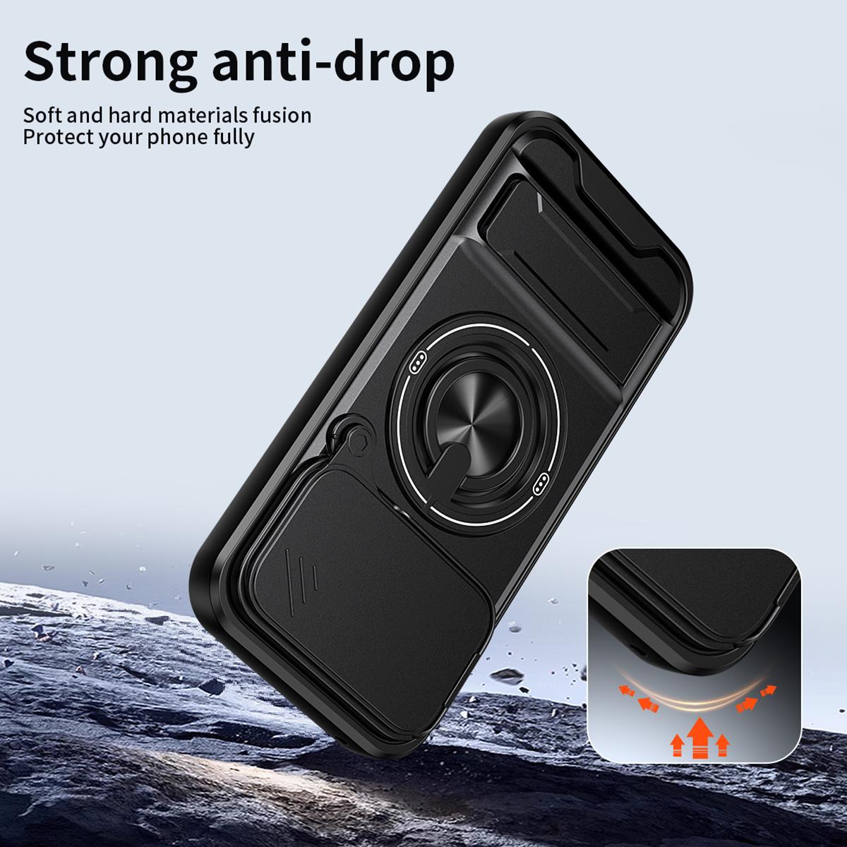 For Google Pixel 10a Lens Sliding Window Multifunctional Magnetic Shockproof Phone Case - Red - EDA009380014C