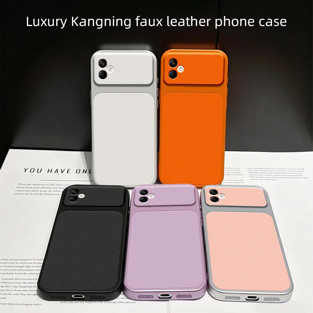For Galaxy A05 Lambskin Series Skin Feel Shockproof Phone Case(Purple)