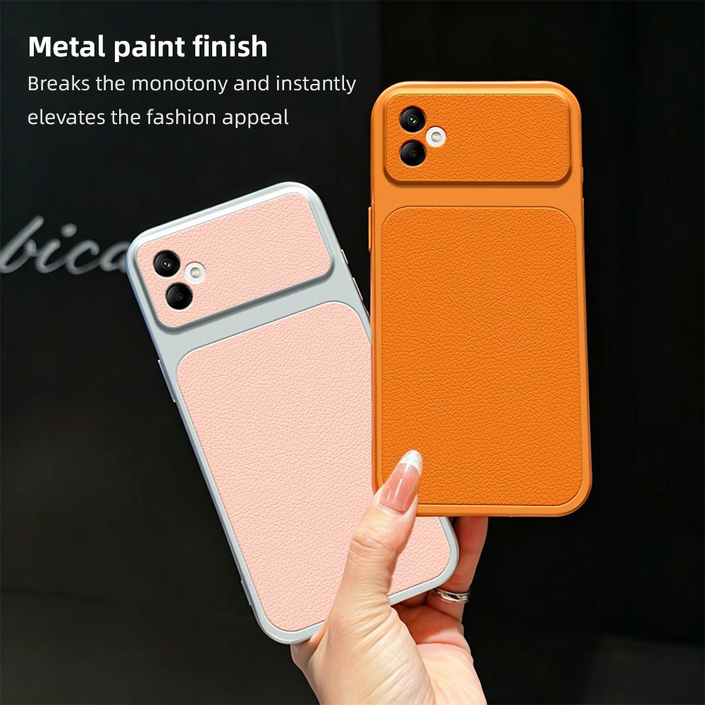 For Galaxy A05 Lambskin Series Skin Feel Shockproof Phone Case(Purple)