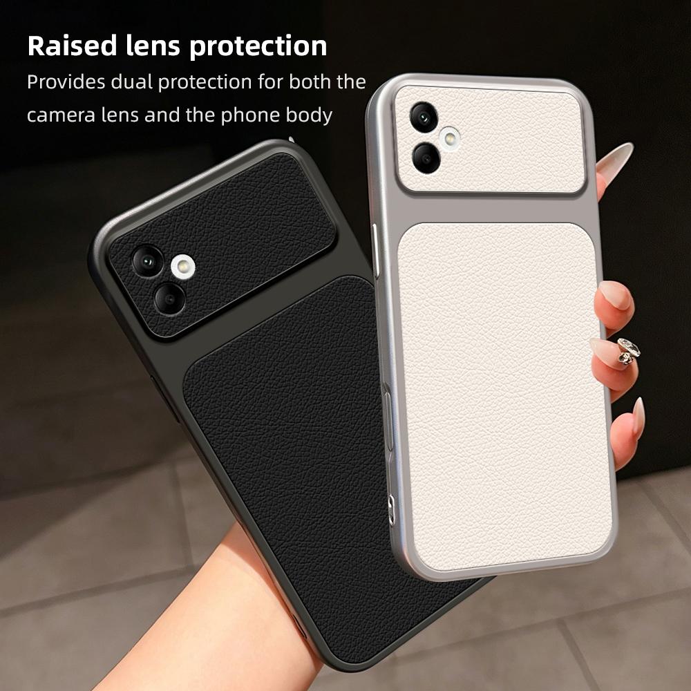 For Galaxy A05 Lambskin Series Skin Feel Shockproof Phone Case(Purple)