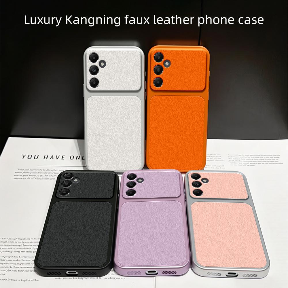 For Galaxy A05s Lambskin Series Skin Feel Shockproof Phone Case(Purple)