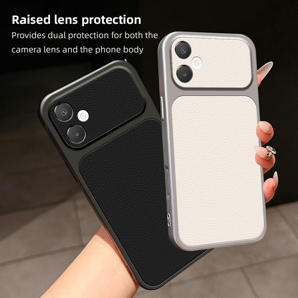 For Galaxy A06 5G Lambskin Series Skin Feel Shockproof Phone Case(Purple)