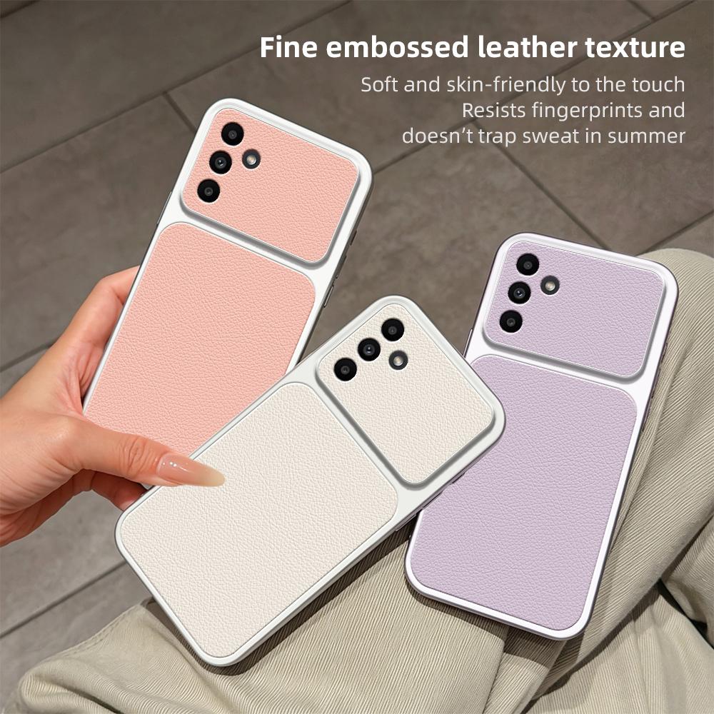For Galaxy A14 5G Lambskin Series Skin Feel Shockproof Phone Case(Purple)
