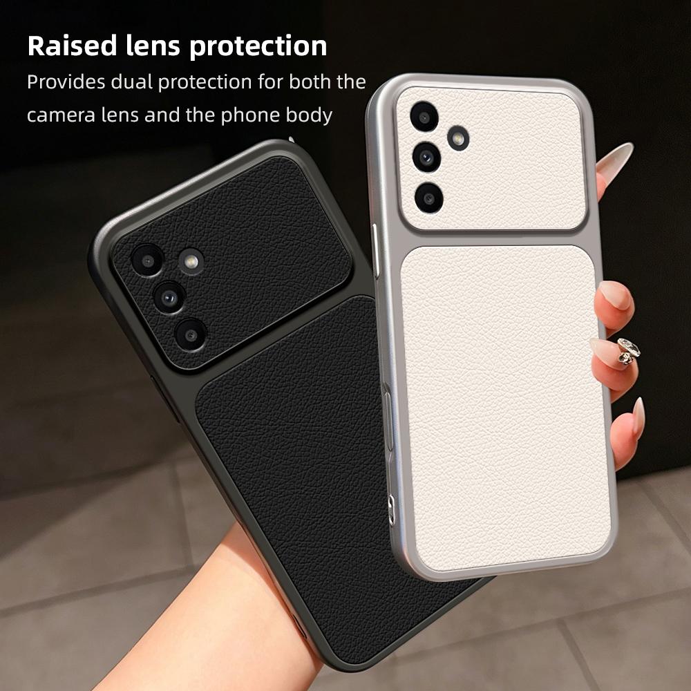 For Galaxy A15 5G Lambskin Series Skin Feel Shockproof Phone Case(Purple)