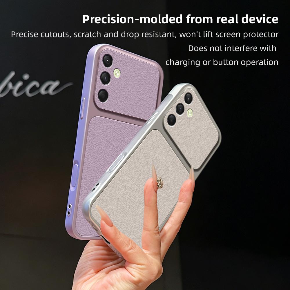 For Galaxy A16 Lambskin Series Skin Feel Shockproof Phone Case(Purple)