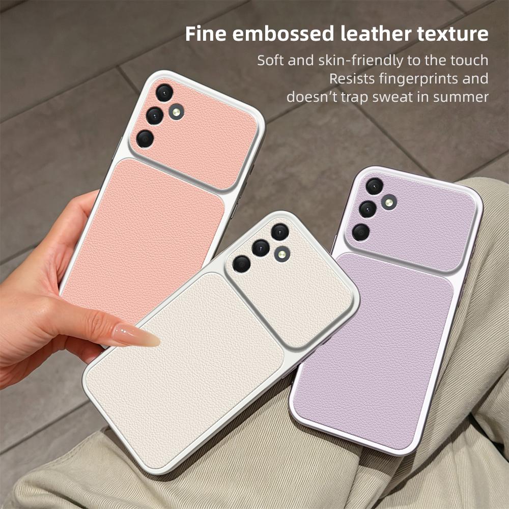 For Galaxy A24 4G Lambskin Series Skin Feel Shockproof Phone Case(Purple)