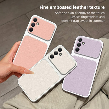 For Galaxy A34 5G Lambskin Series Skin Feel Shockproof Phone Case(Purple)