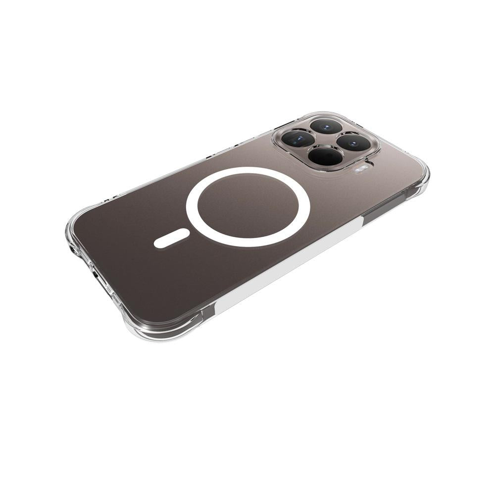 For Xiaomi 17T 5G WANLONFENG Transparent Magnetic Four-Corner Shockproof TPU Phone Case with Screen Film - Transparent - EDA009392305A